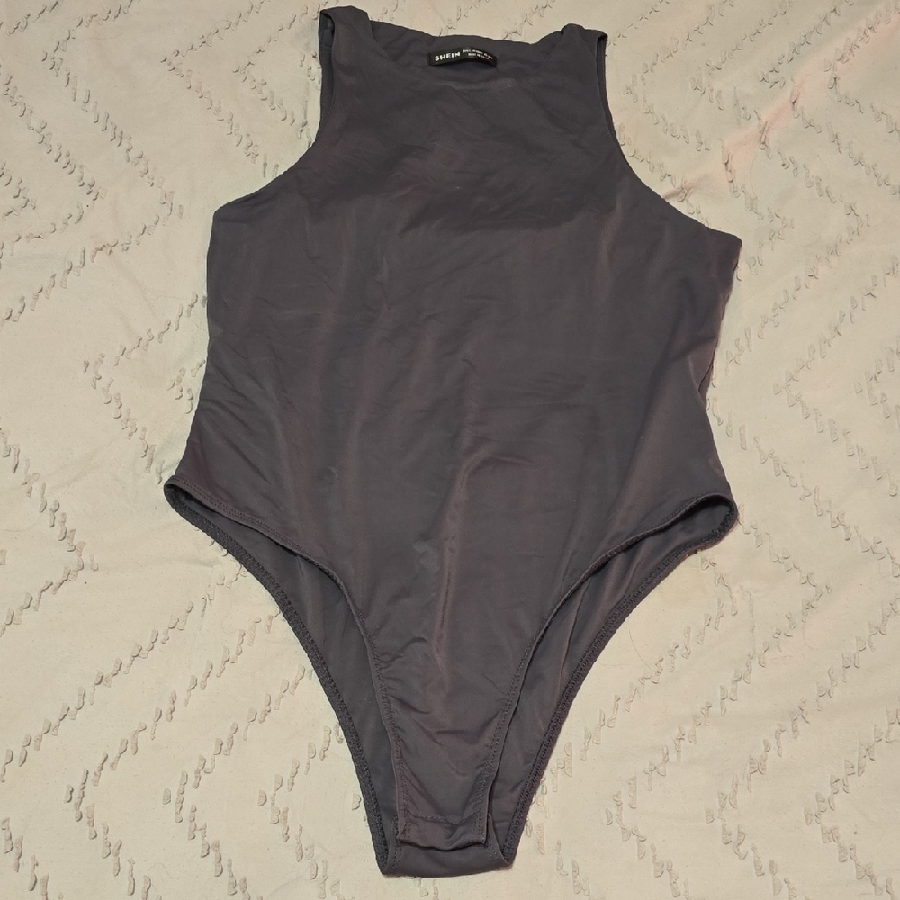 SHEIN Charcoal One-Piece Swimsuit